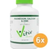 6x Vitiv Magnesium Calcium Zink (200 tabletten)