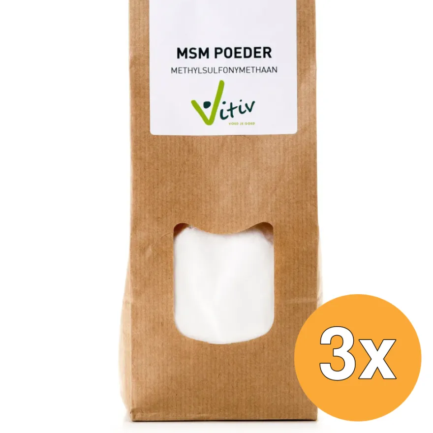 3x Vitiv Msm Poeder (250 gr)