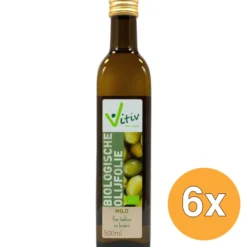 6x Vitiv Olijfolie Mild Bakken En Braden Bio (500 ml)