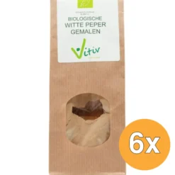 6x Vitiv Peper Gemalen Wit Bio (1000 gr)