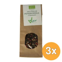3x Vitiv Peperkorrels 4 Seizoenen Bio (40 gr)