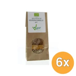 6x Vitiv Peperkorrels Wit Bio (40 gr)