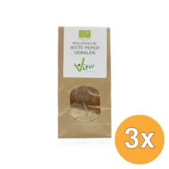 3x Vitiv Peper Wit Gemalen Bio (40 gr)