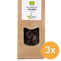 3x Vitiv Pruimen Zonder Pit Bio (250 gr)