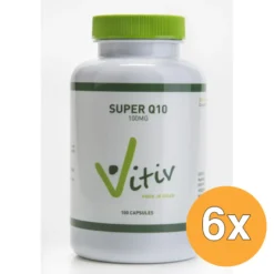 6x Vitiv Q10 100 Mg (100 capsules)