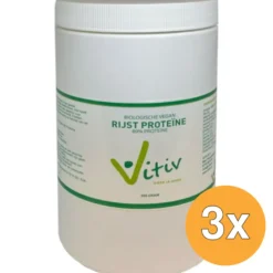 3x Vitiv Rijst Proteine 80% Vegan Bio (350 gr)