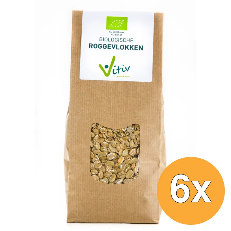 6x Vitiv Roggevlokken Bio (500 gr)