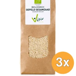 3x Vitiv Sesamzaad Wit Gepeld Bio (250 gr)