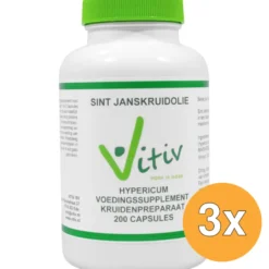 3x Vitiv Sint Janskruid (200 capsules)