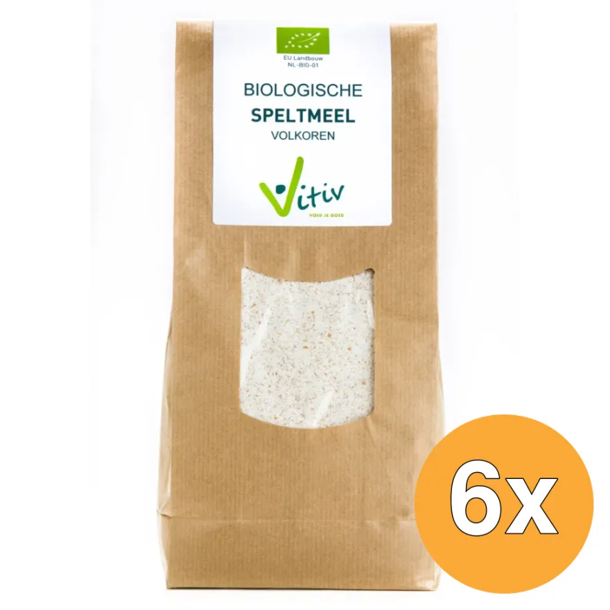 6x Vitiv Speltmeel Volkoren Bio (1000 gr)