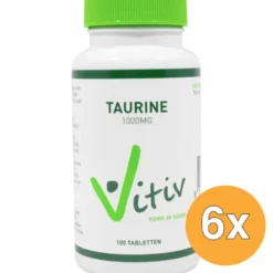 6x Vitiv Taurine 1000Mg (100 tabletten)