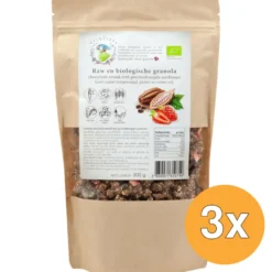 3x Vitiv Tijgernootgranola Chocolade Aardbei Bio (300 gr)