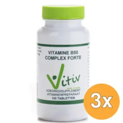 3x Vitiv Vitamine B50 Complex (100 tabletten)