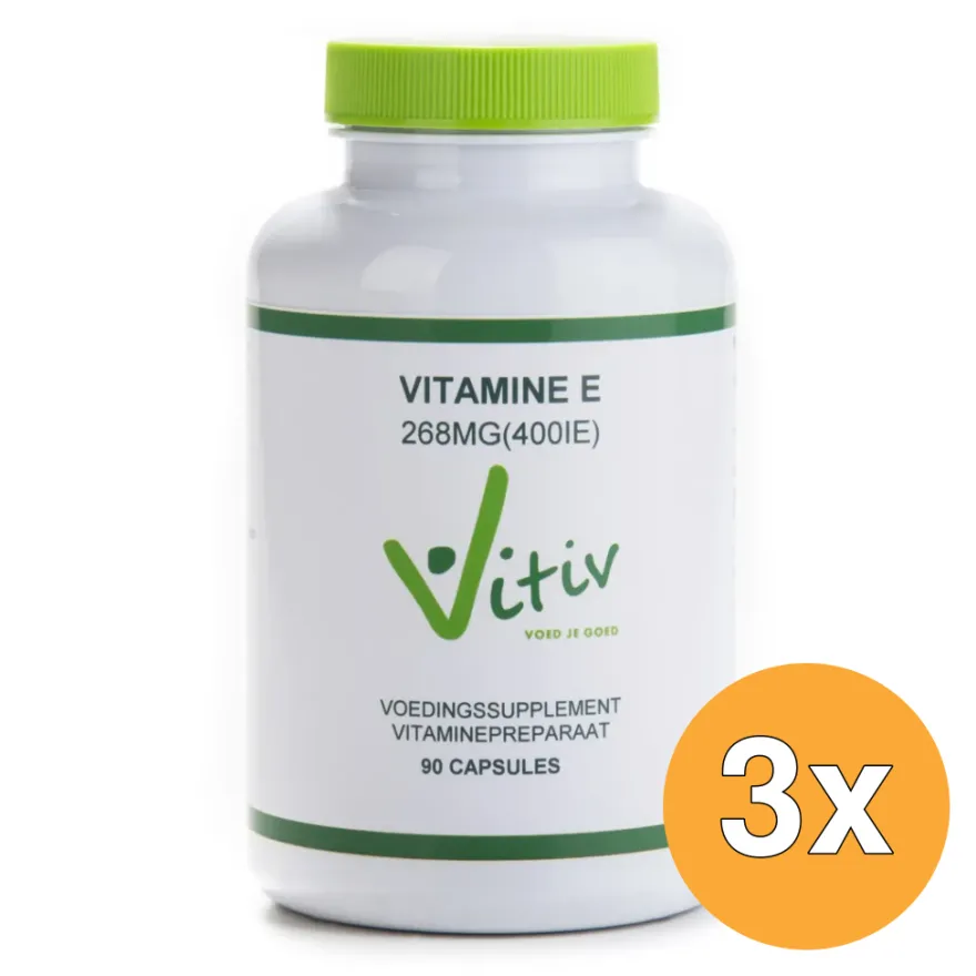 3x Vitiv Vitamine E400 (90 capsules)