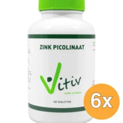 6x Vitiv Zink Picolinaat 50Mg (100 tabletten)