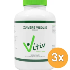 3x Vitiv Zuivere Visolie 500Mg (360 capsules)