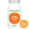 2x Vitortho Acetyl-L-Carnitine 500 mg (60 vega capsules)