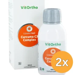 2x VitOrtho Curcuma C3 complex liposomaal vloeibaar (100 ml)