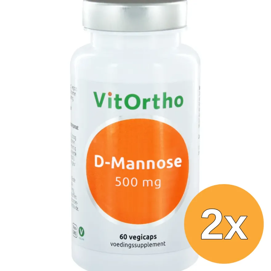 2x VitOrtho D Mannose 500 mg (60 vega capsules)