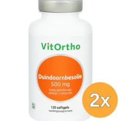 2x VitOrtho Duindoornbesolie (120 softgels)