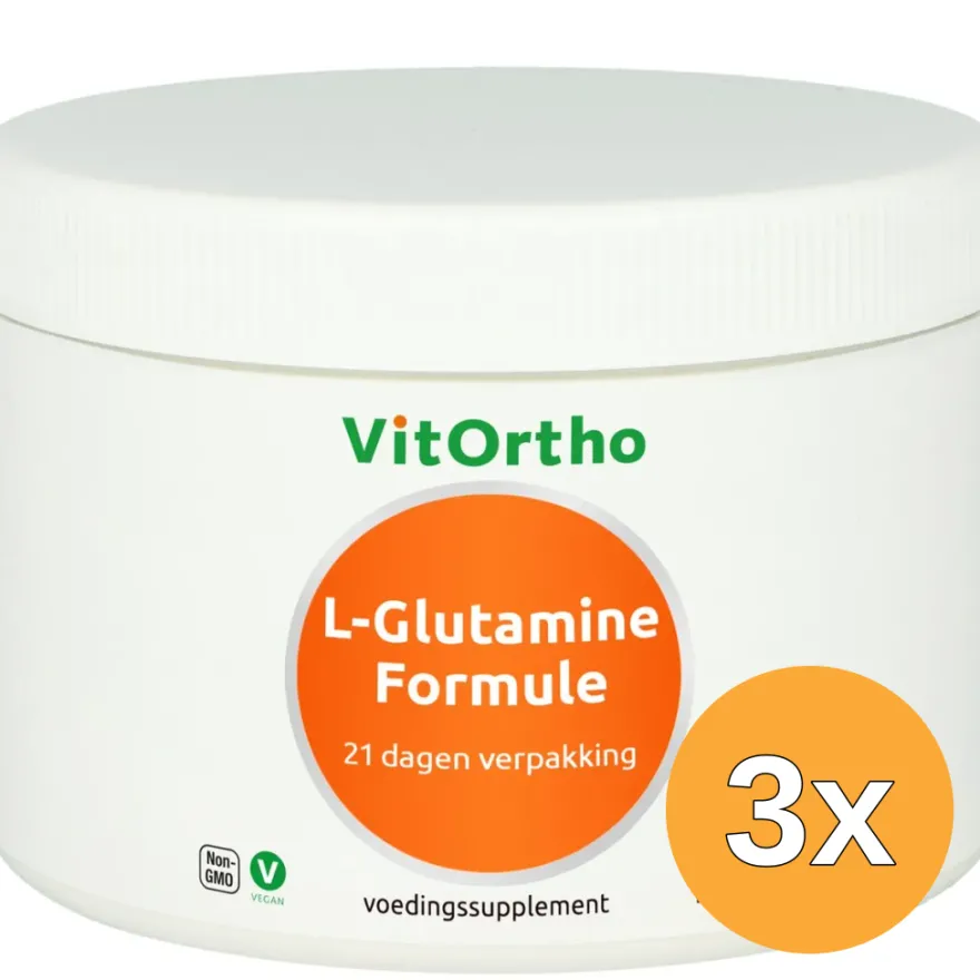 3x VitOrtho L-Glutamine formule (105 gr)