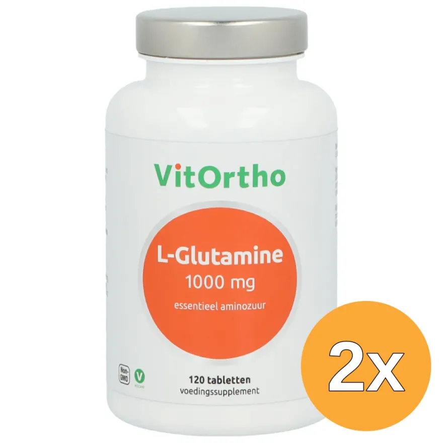 2x VitOrtho L-Glutamine 1000 mg (120 tabletten)