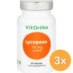 3x VitOrtho Lycopeen 10 mg (60 vega capsules)