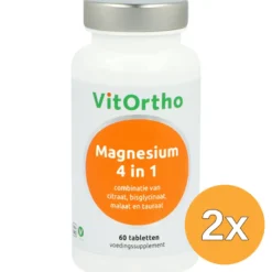 2x VitOrtho Magnesium 4 in 1 (60 tabletten)