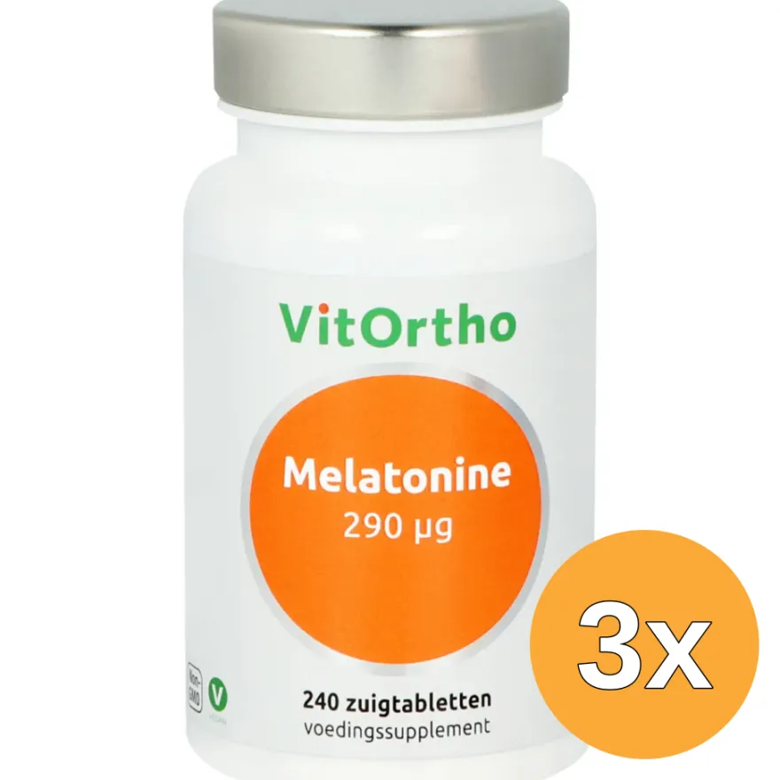3x Vitortho Melatonine 290 Mcg (240 zuigtabletten)