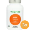 3x VitOrtho MSM 1000mg OptiMSM (120 vega capsules)