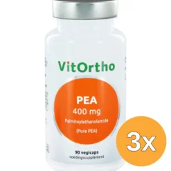 3x VitOrtho PEA 400 mg palmitoylethanolamide (90 vega capsules)