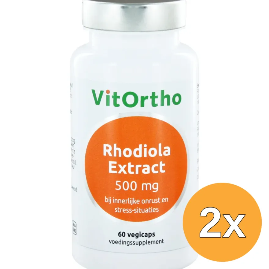 2x VitOrtho Rhodiola extract 500 mg (60 vega capsules)