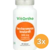 3x VitOrtho Saccharomyces Boulardii 500 mg (60 vega capsules)