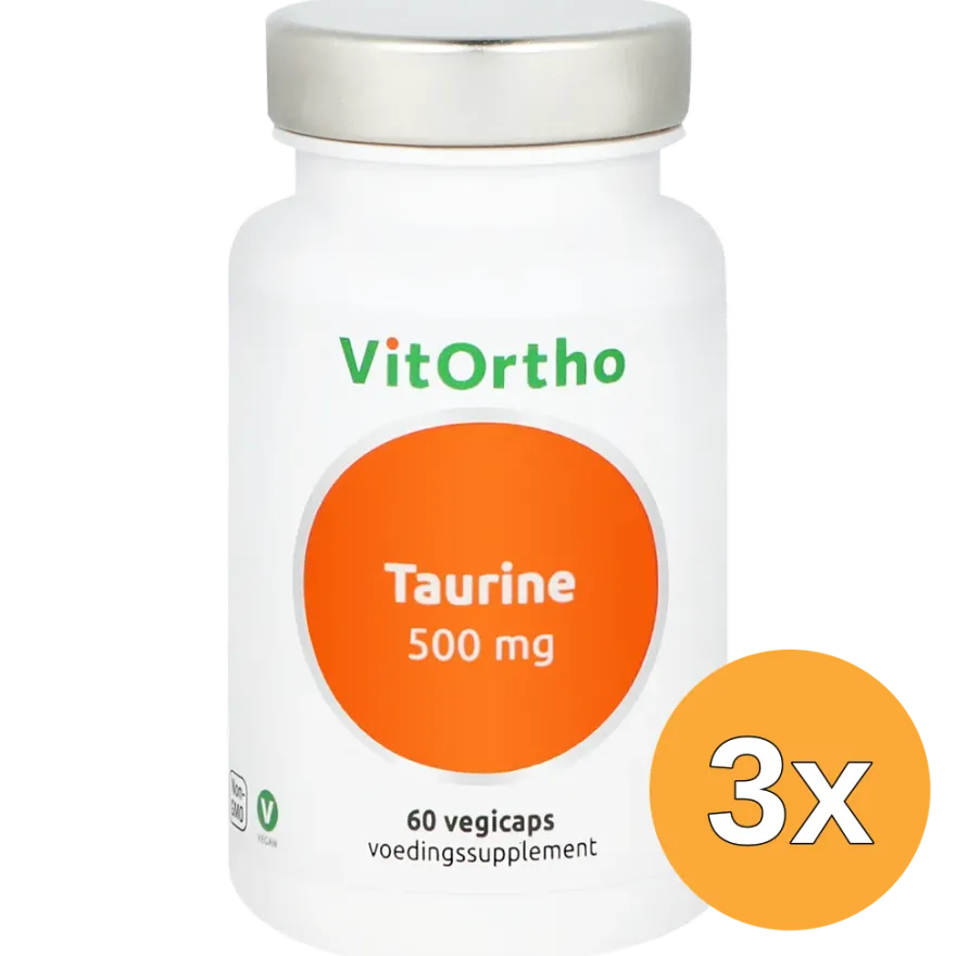 3x Vitortho Taurine 500 mg (60 vega capsules)