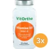 3x VitOrtho Vitamine D3 3000IE (120 softgels)