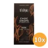 10x Vivani Choc Drops 100% Dark Cocoa Bio (100 gr)