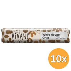 10x Vivani Chocolate To Go White Nougat Crisp Vegan Bio (35 gr)