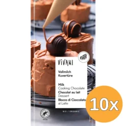 10x Vivani Couverture Smeltchocolade Melk Bio (200 gr)