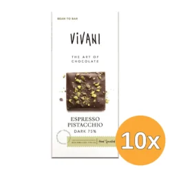 10x Vivani Espresso Pistacchio Dark 75% Bio (80 gr)