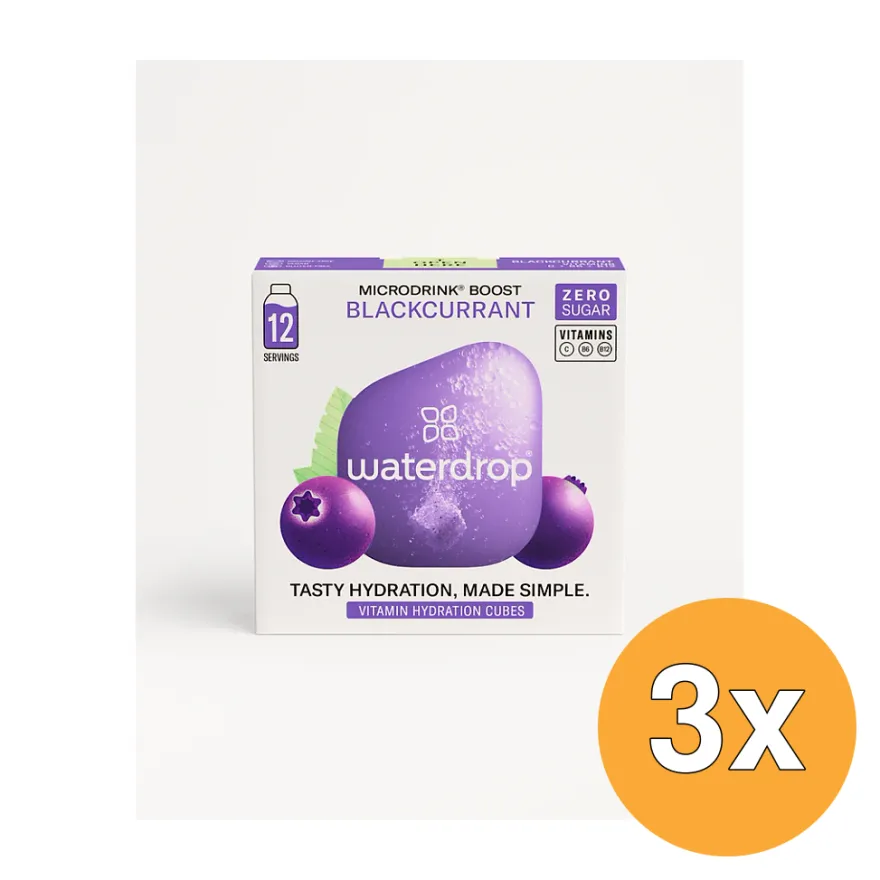 3x Waterdrop Microdrink Boost Bruistablet Blackberry (12 stuks)