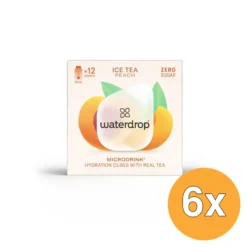 6x Waterdrop Microdrink Ice Tea Bruistablet Peach (12 stuks)