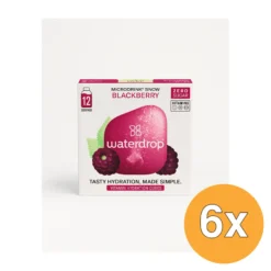 6x Waterdrop Microdrink Snow Bruistablet Braam (12 stuks)