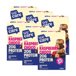 6x WeCare Bars Rasberry Choco (12 stuks)