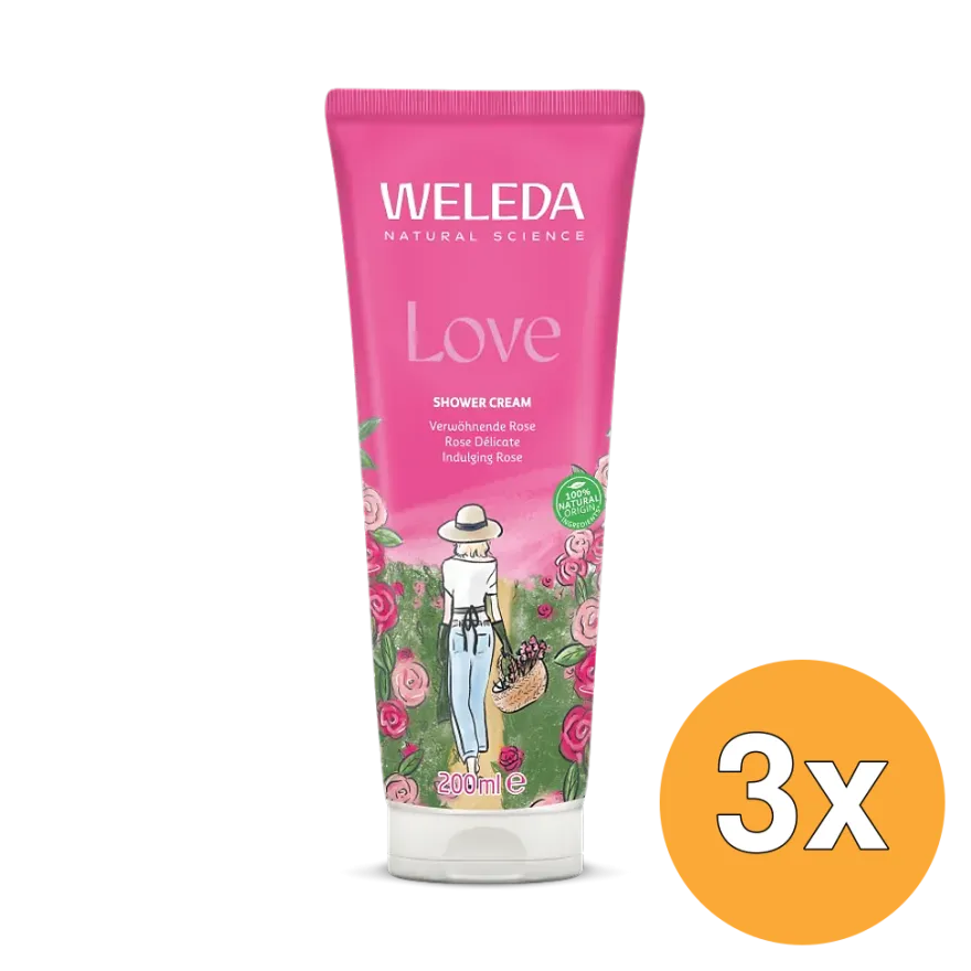 3x WELEDA Aroma shower love (200 ml)