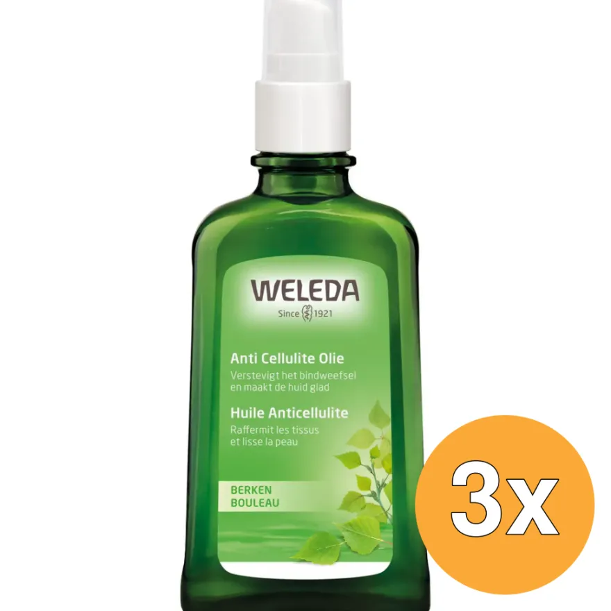 3x WELEDA Berken anti cellulite olie (100 ml)