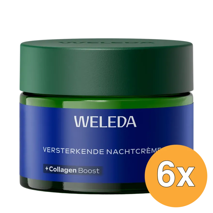 6x WELEDA Blauwe Gentiaan & Edelweiss versterkende nachtcreme (40 ml)