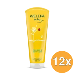 12x WELEDA Calendula baby shampoo & douchecreme (200 ml)