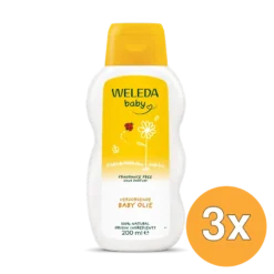 3x WELEDA Calendula baby verzorgende olie (200 ml)
