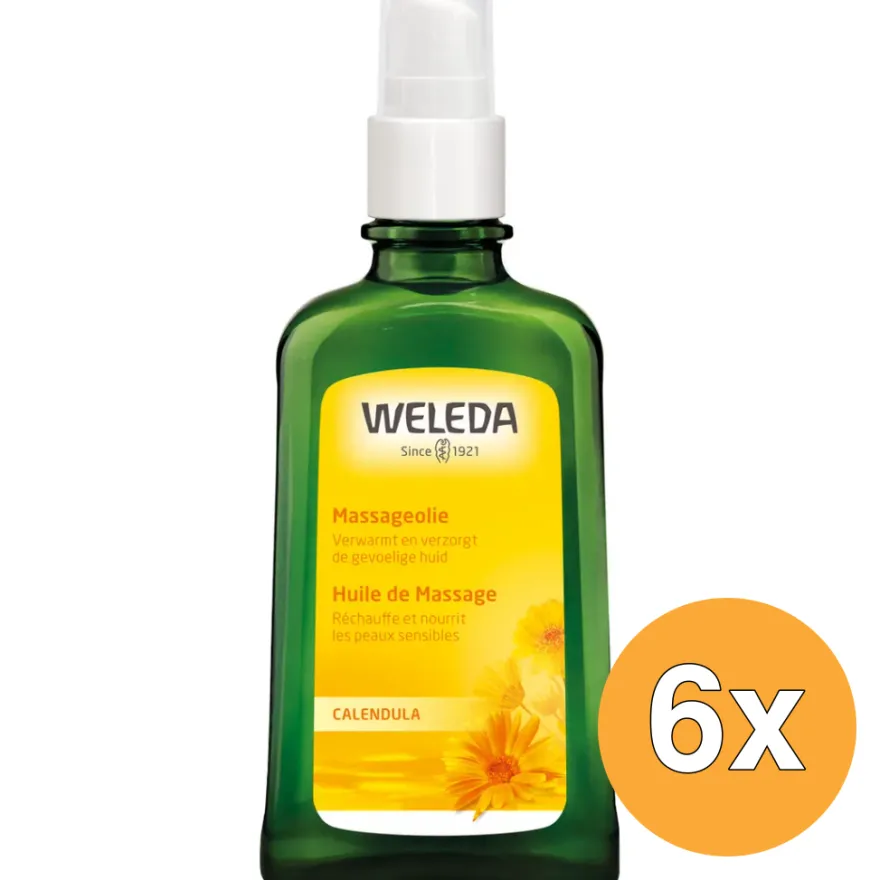 6x WELEDA Calendula massageolie (100 ml)