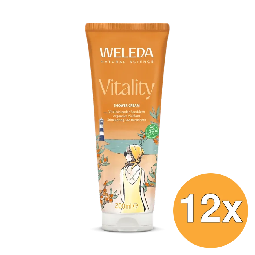 12x WELEDA Duindoorn vitaliserende douchecreme (200 ml)